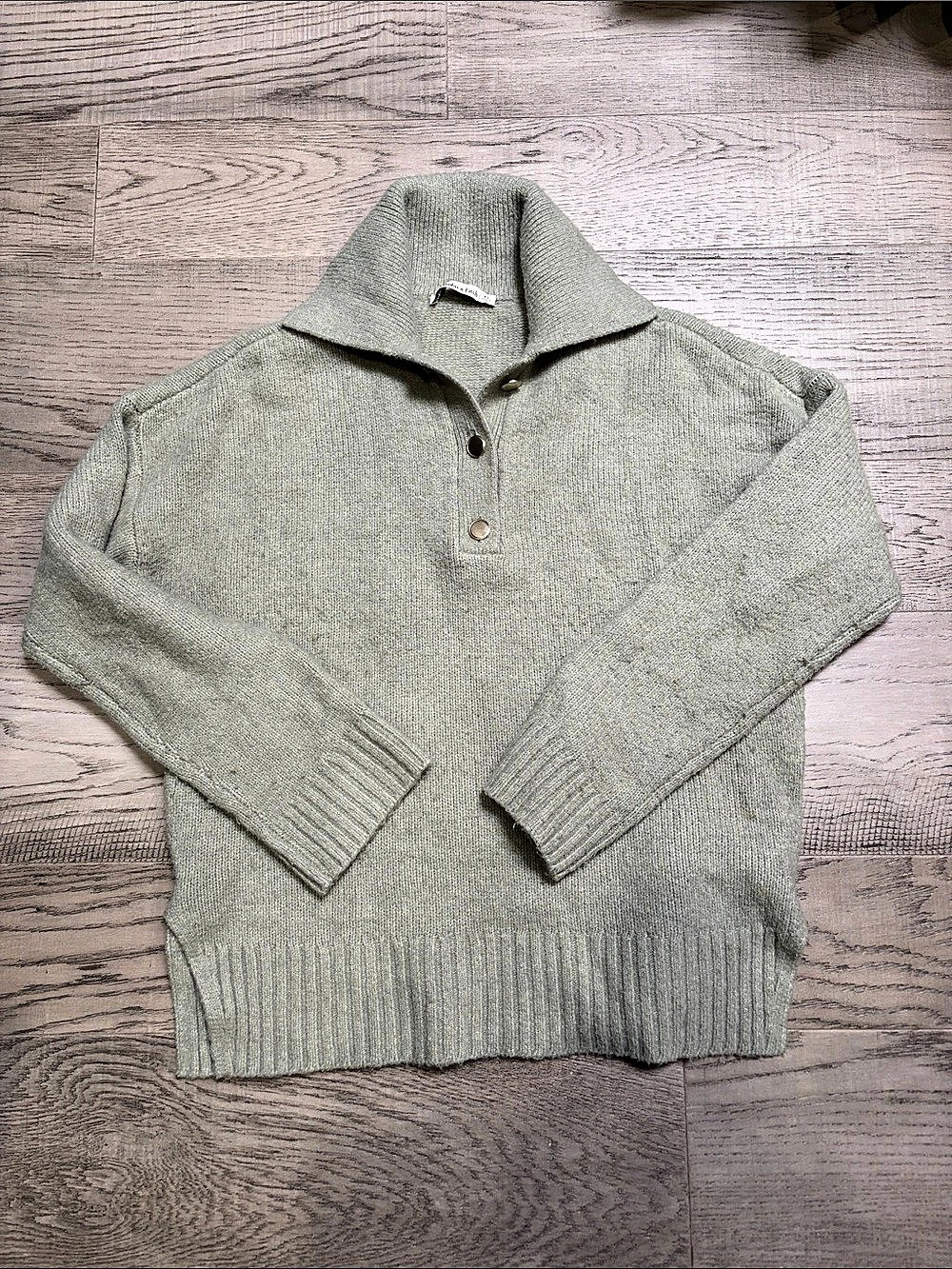 Abercrombie & Fitch Collared Pullover Sweater in Green Size XS Like New